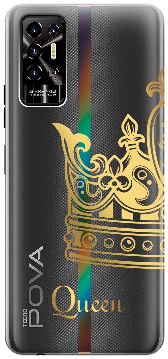 Силиконовый чехол с принтом True Queen для Tecno Pova 2 / Техно Пова 2