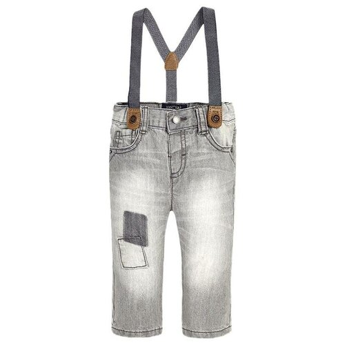 Джинсы Mayoral, размер 9 месяцев, серый джинсы с подтяжками 4532 синий 92