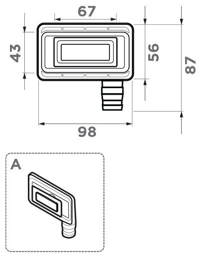 Перелив для моек Artceramic Omoikiri OV-1-ARTC-GM - фотография № 3