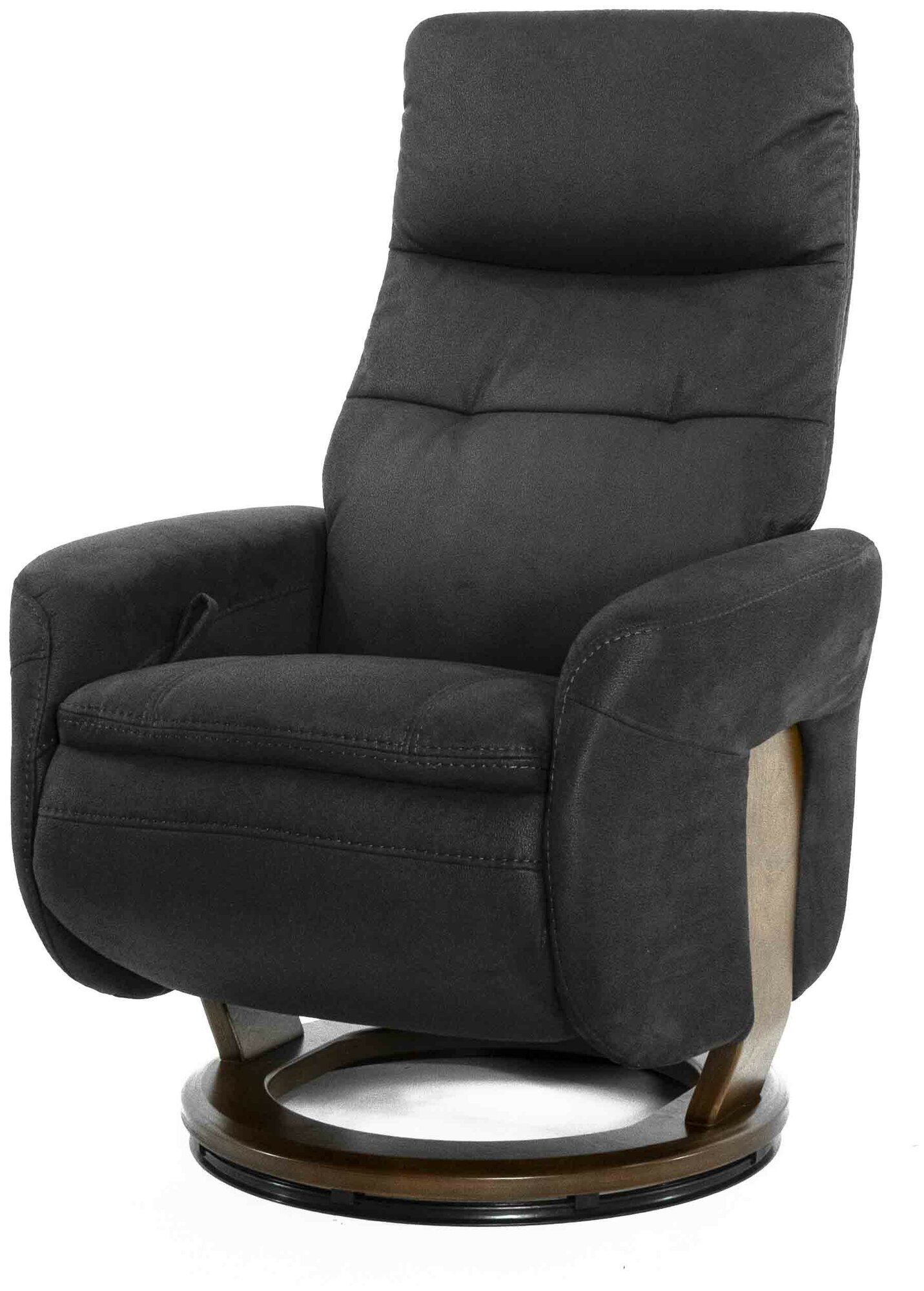 Кресло реклайнер Falto Кресло-реклайнер Relax Francesca нубук, цвет- черно-серый