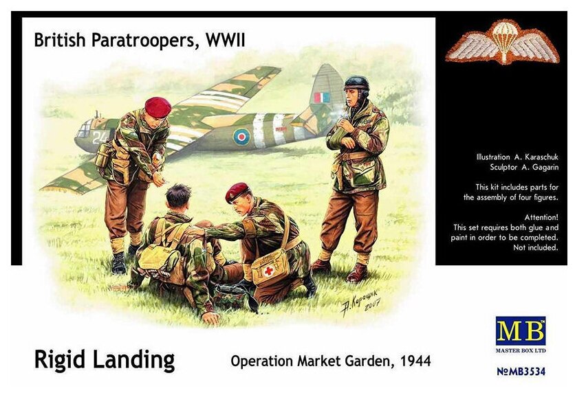 Master Box Сборная модель Британские парашютисты 1944 г. Операция "Market Garden". Набор 2 (1:35)