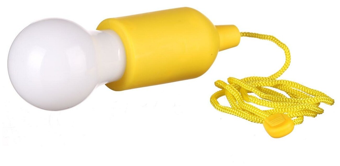 Светодиодная подвесная лампочка на шнурке LED Hange Lampe желтая - фотография № 1
