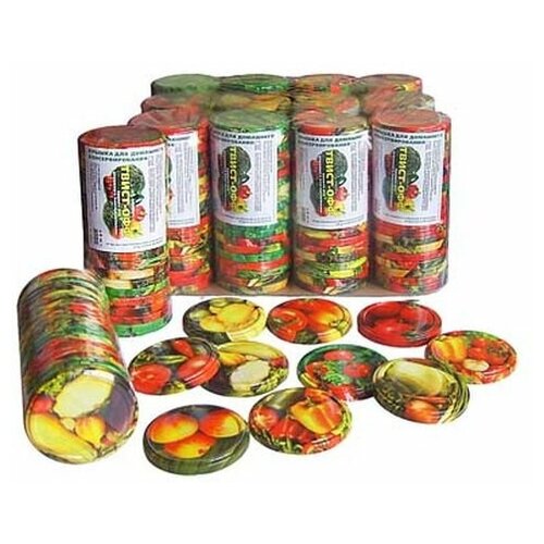 Крышки для банок винтовые 82 мм, набор крышек из 20 штук, крышки разноцветные винтовые для консервирования и автоклава