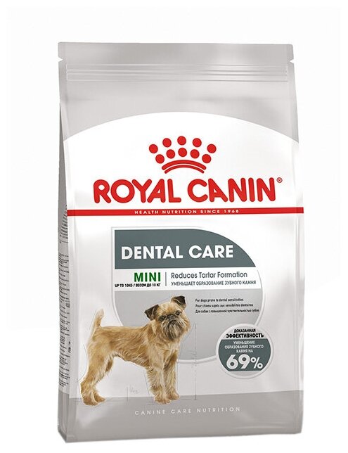 Корм сухой для собак Royal Canin Mini Dental Care(Мини Дентал Кэа) мелких размеров, предрасположенных к образованию зубного камня, 3 кг