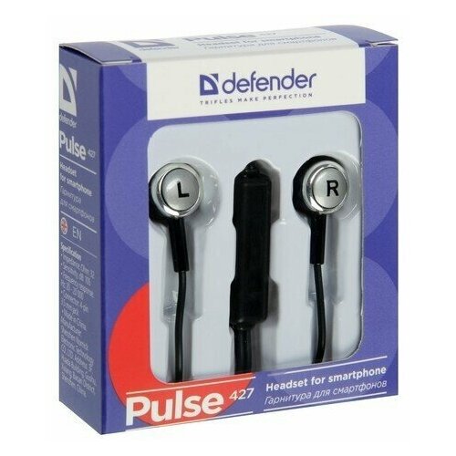 Наушники Наушники Pulse 427 вакуумные микрофон 105 дБ 32 Ом 35 мм 12 м чёрные 54000₽