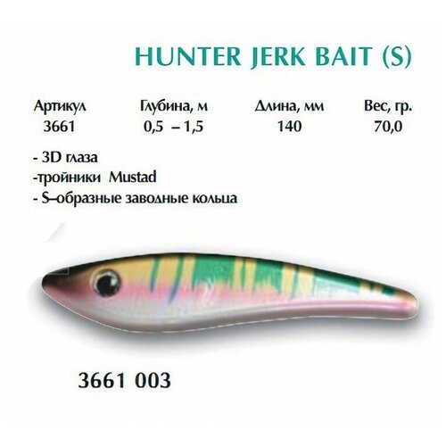 Воблер Cottus Hunter Jerk Bait 14см 85 г 3661003