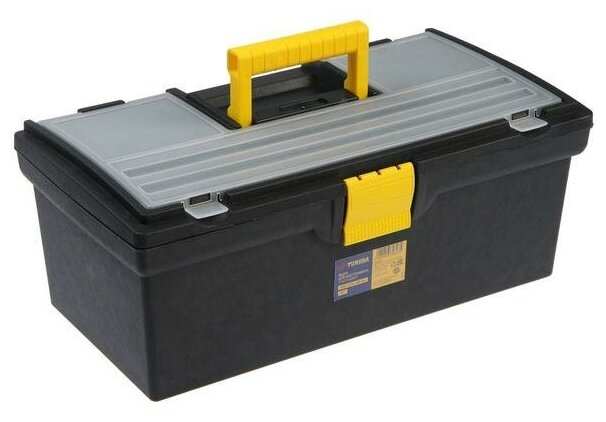 Ящик для инструмента тундра, 16", 405 х 215 х 160 мм, пластиковый, органайзер