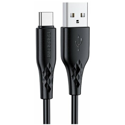 USB кабель BOROFONE BX48 Type-C, 1м, 3A, PVC (черный)