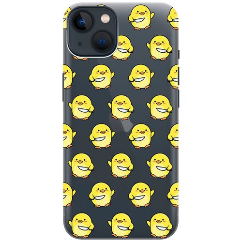 Силиконовый чехол на Apple iPhone 14 Plus / Эпл Айфон 14 Плюс с рисунком Chick With Knife чехол книжка на apple iphone 15 plus эпл айфон 15 плюс с рисунком chick with knife золотистый