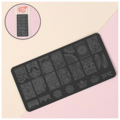 Диск для стемпинга металлический «Лёгкое пёрышко», 6 × 12 см