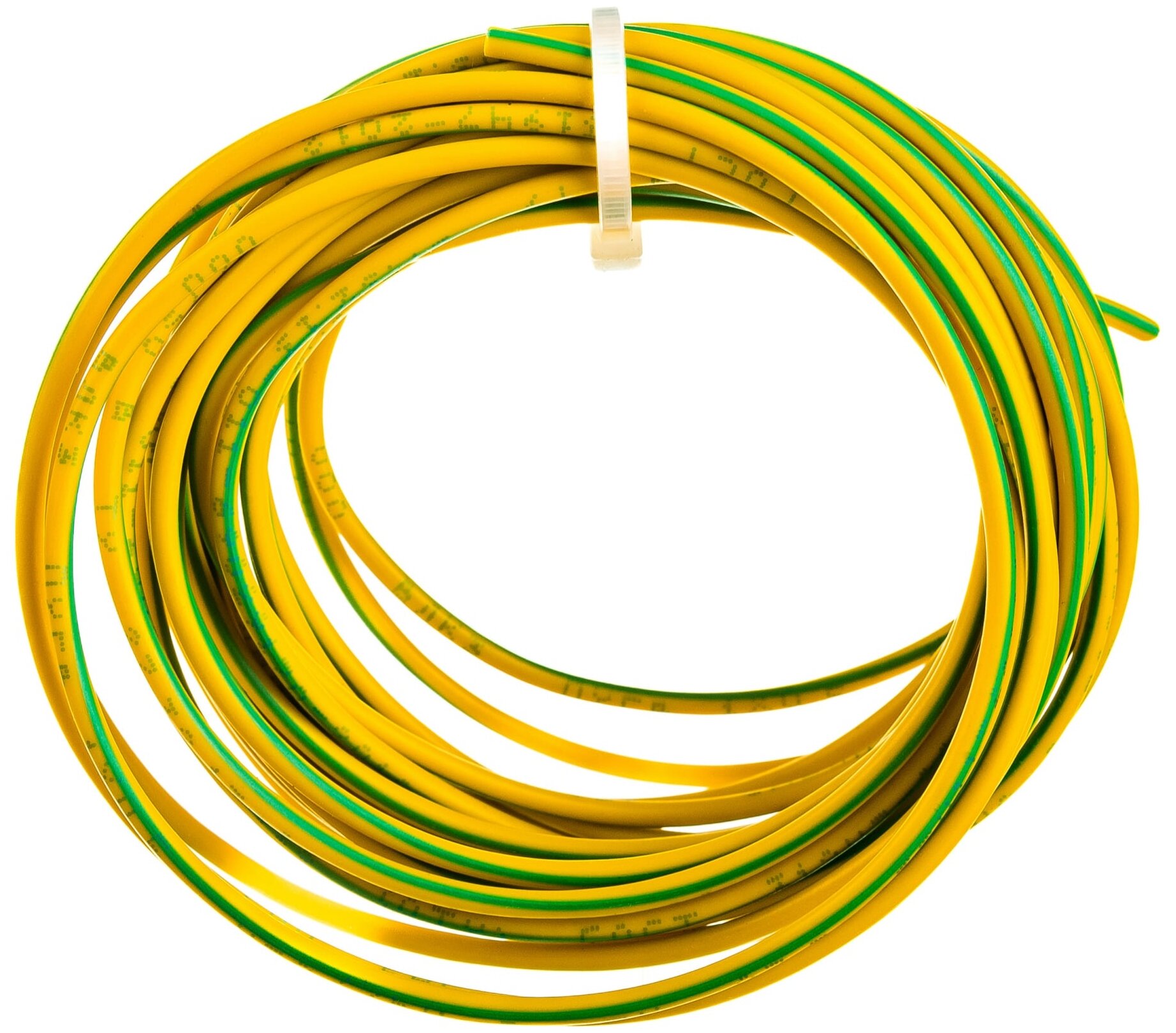 Провод ПУГВ 0,5 желто/зеленый ( 5 м) в упаковке - фотография № 2