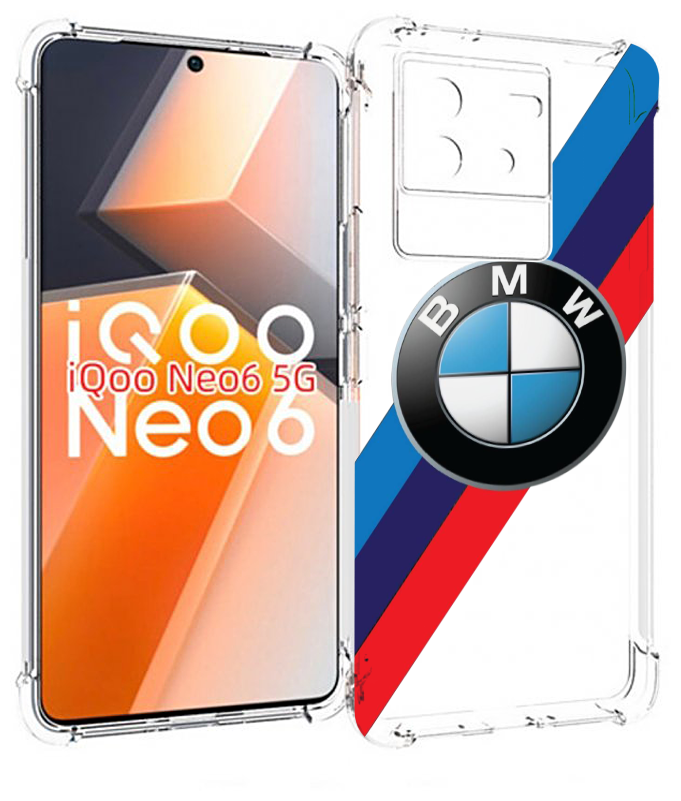 Чехол MyPads Лого-BMW мужской для Vivo iQoo Neo 6 5G задняя-панель-накладка-бампер