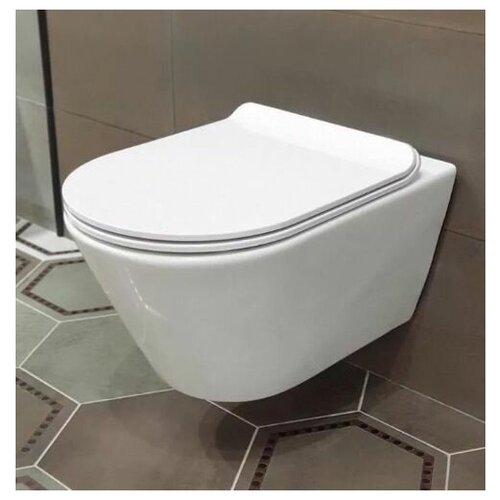 Унитаз подвесной PLAZA Modern PLMR.wc.02 +сиденье Slim S/cl