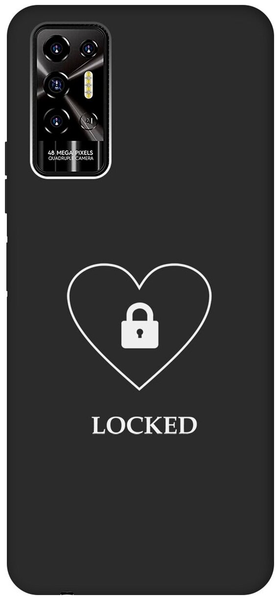 Матовый чехол Locked W для Tecno Pova 2 / Техно Пова 2 с 3D эффектом черный