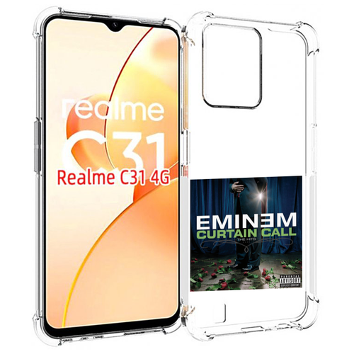 Чехол MyPads Eminem CURTAIN CALL, THE HITS для OPPO Realme C31 задняя-панель-накладка-бампер чехол mypads eminem curtain call the hits для oppo a55s задняя панель накладка бампер