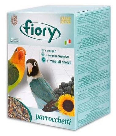 Fiory Parrocchetti Africa корм для средних попугаев Злаковое ассорти, 800 г.