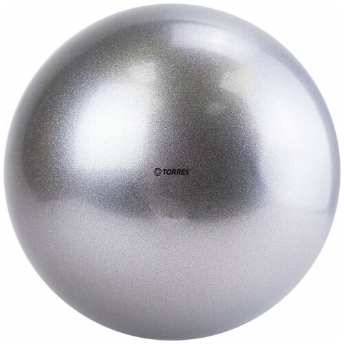 фото Мяч для художественной гимнастики однотонный torres ag-19-06 d 19 см, пвх, серебристый