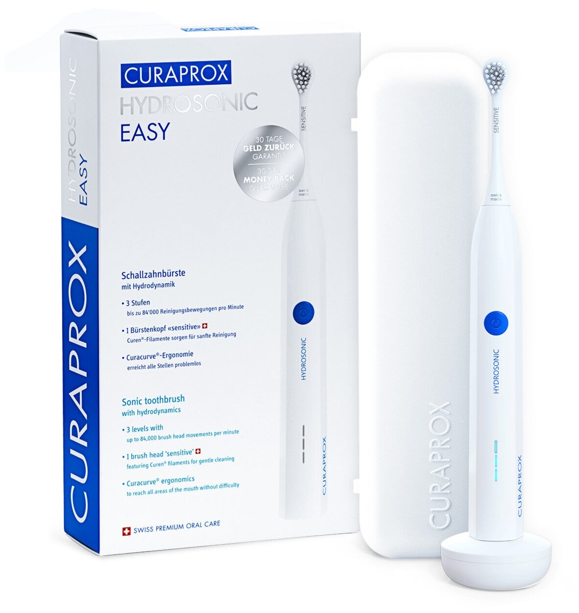 Звуковая зубная щетка Curaprox Hydrosonic Easy в наборе