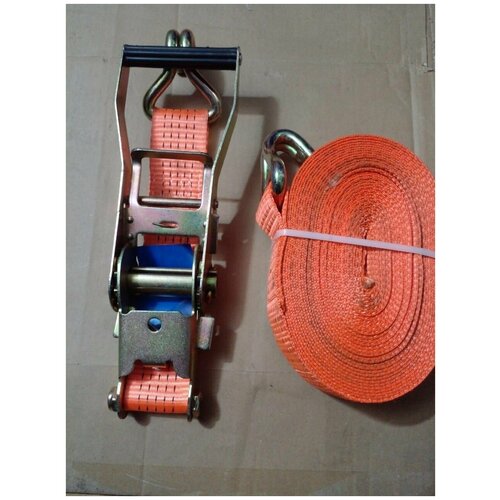 Ремень стяжной для крепления груза с храповым механизмом каленым, дл. 10 м, шир. 55 мм, 5000/10000 кг