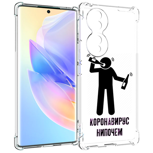 Чехол MyPads нипочем-коронавирус для Honor 70 задняя-панель-накладка-бампер