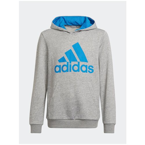 Худи adidas для мальчиков, карманы, капюшон, размер 164, черный