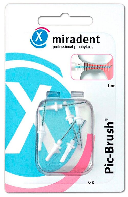 Ершики Miradent Pic-Brush refills White 0,7 мм - 6 шт