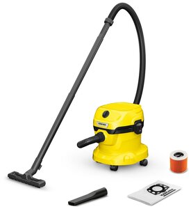 Хозяйственный <b>пылесос</b> <b>KARCHER</b> WD 2 Plus V-12/6/18/C, 1000 Вт Тип питания - от сети | Тип - промышлен