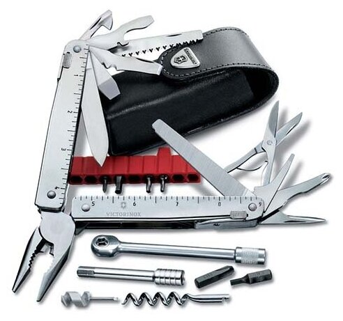 Мультитул Victorinox SwissTool X Plus Ratchet, 40 функций, серебристый [3.0339. l]