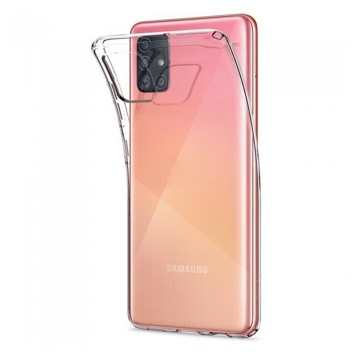 Чехол силиконовый для Samsung Galaxy A51 (2019)/M40S, прозрачный