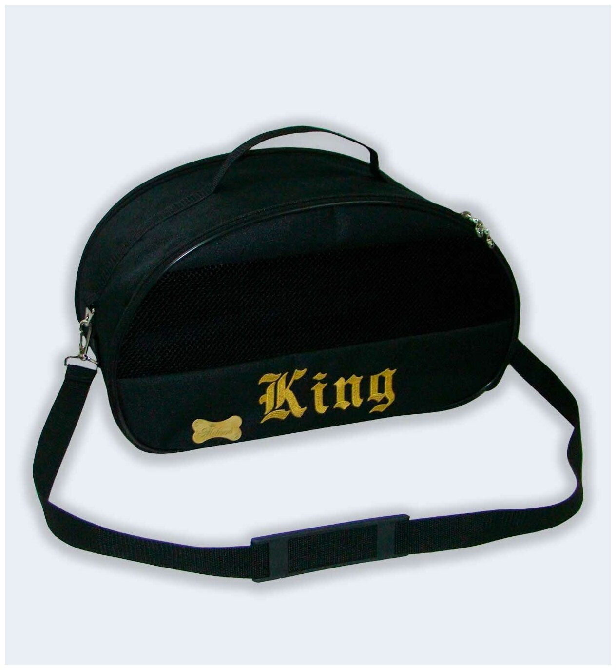 Переноска закрытая Melenni Стандарт King M черная, 49х30x27, см;Вес: 920 гр.