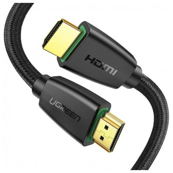 Кабель UGREEN HDMI Male To Male Cable With Braid. Длина: 5м. Цвет: черный - фото №2