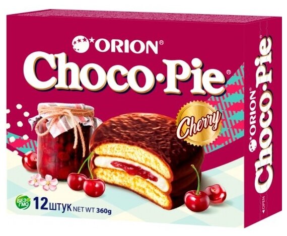 Пирожное Orion Choco Pie ORION "Choco Pie Вишня" 360 г