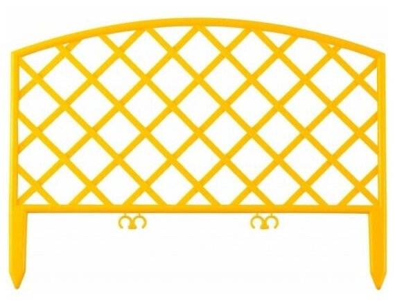Забор декоративный Grinda "плетень", 24x320 см, желтый
