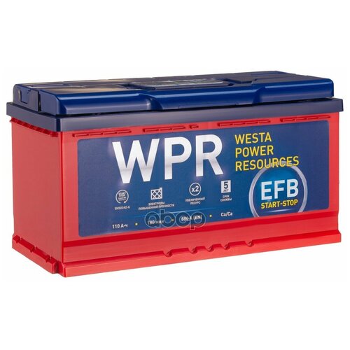 Аккумулятор Efb 6ст-110vl 110ah 880a 353х175х190 Полярность 1 WPR battery арт. 610119311