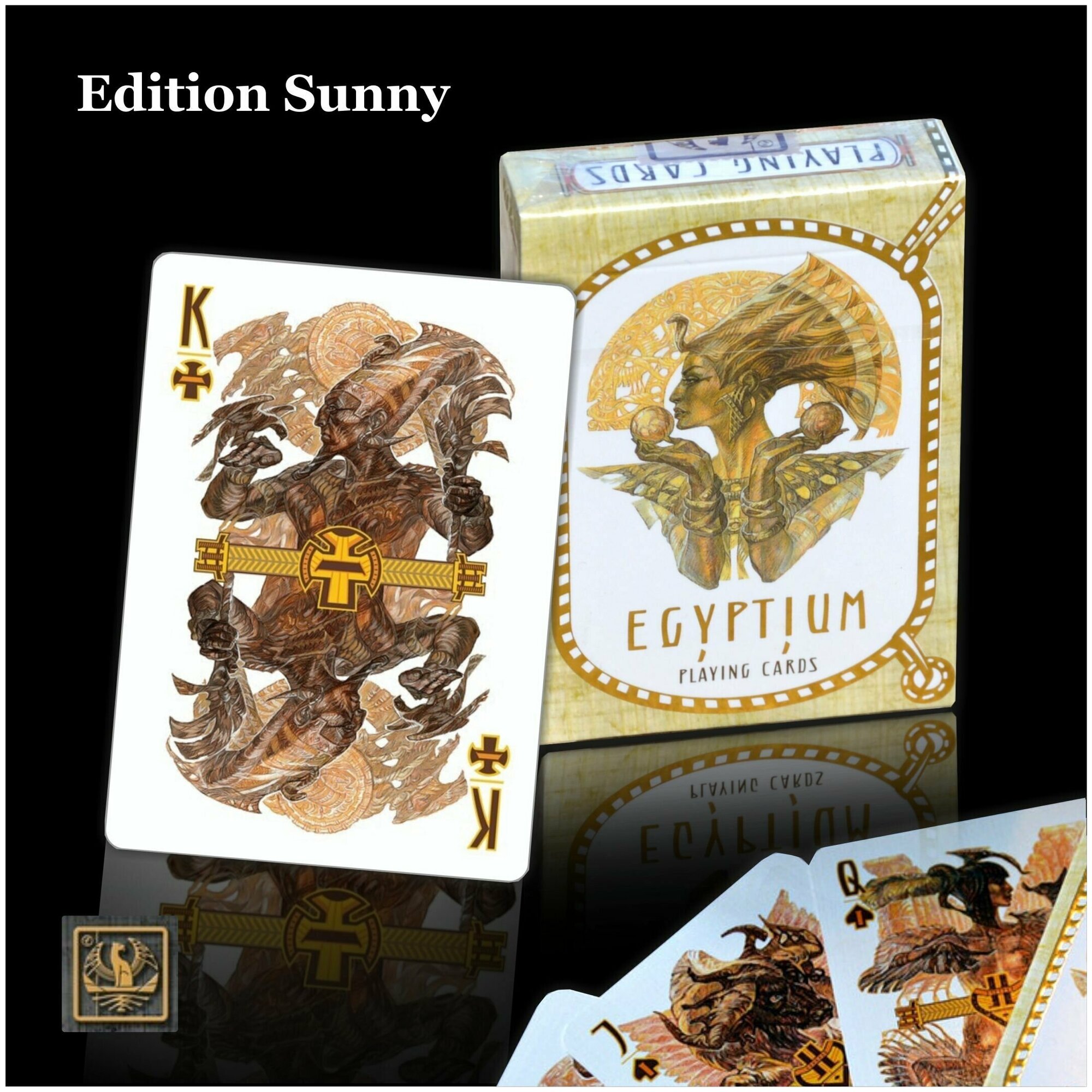 Игральные карты Egyptium 54 шт./ Издание Sunny дизайнерские покерные карты Боги Египта / художественная колода с фольгированной коробкой, лучший подарок друзьям и близким. Размер 63х88 мм.