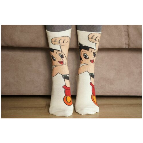 фото Носки шерстянки, размер 35/38, бежевый, белый