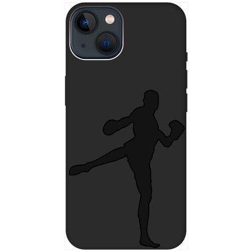 Силиконовый чехол на Apple iPhone 14 / Эпл Айфон 14 с рисунком Kickboxing Soft Touch черный силиконовый чехол на apple iphone 14 эпл айфон 14 с рисунком no soft touch черный