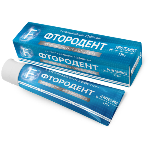 Зубная паста «Фтородент» с отбеливающим эффектом серии Family Cosmetics, 170 мл