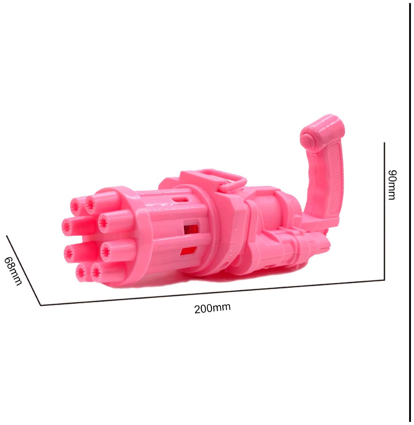 Набор генератор мыльных пузырей "Миниган", розовый / Мыльные пузыри детские Пулемет Гатлинга / Мыльные пузыри пистолет