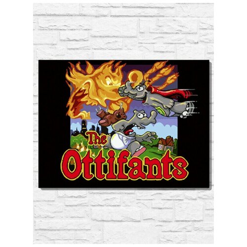 Картина по номерам на холсте игра Ottifants (Sega, Сега, 16 bit, 16 бит, ретро приставка) - 9978 Г 30x40 картина по номерам на холсте игра earthworm jim sega сега 16 bit 16 бит ретро приставка 9857 г 30x40