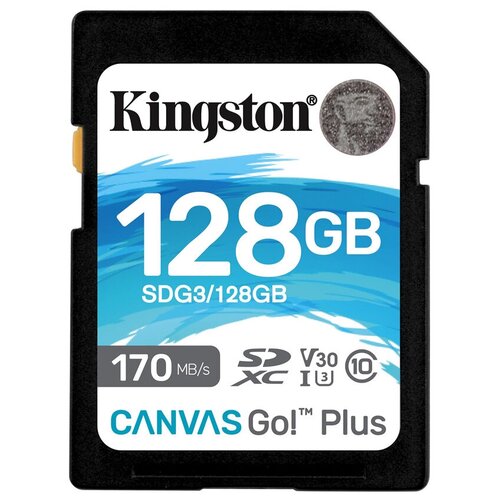 Карта памяти Kingston SDXC 128GB Canvas Go Plus UHS-I U3 V30 90/170Mb/s