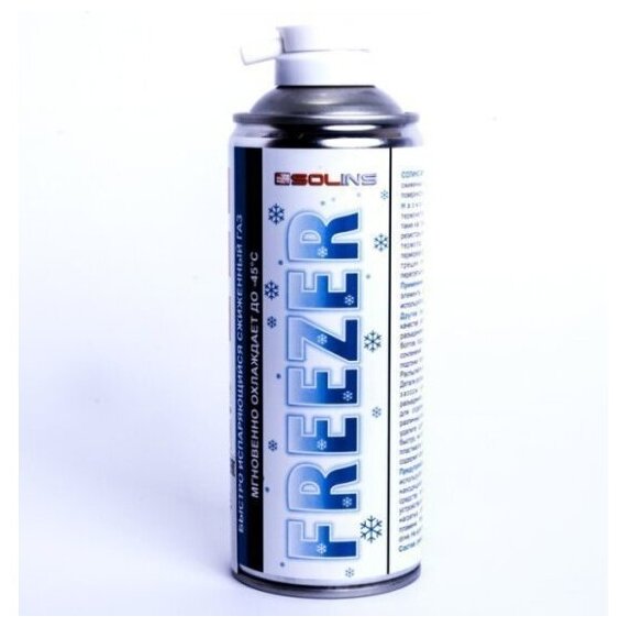 Аэрозоль-охладитель (Spray can) 400 мл, FREEZER Solins - фотография № 7