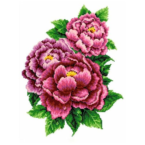 Набор для вышивания Каролинка Розовые пионы набор для вышивания каролинка мл н 3020 пионы в кувшине набор каролинка