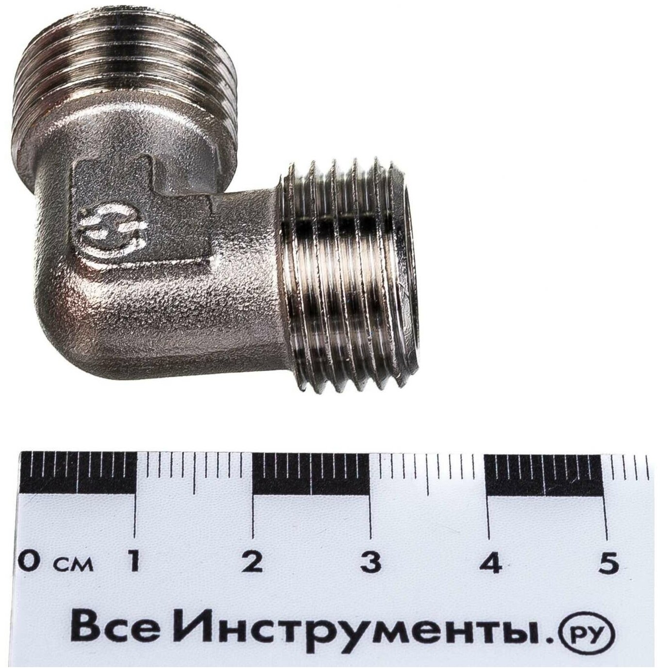 Угольник 1/2"НР никелированный STOUT - фотография № 6