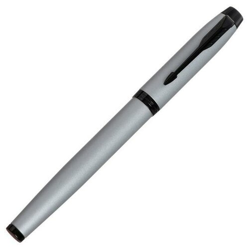 Parker Ручка перьевая Parker IM Achromatic Matt Grey BT F, 0.8 мм, корпус из нержавеющей стали, синие чернила