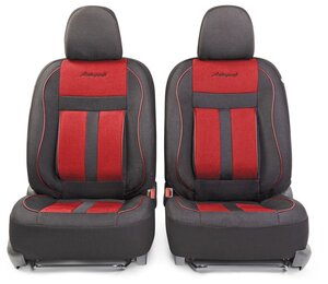 CUS0405BKRD AUTOPROFI Чехлы-накидки CUSHION COMFORT, 4 предмета, хлопок, новое лекало - 3D крой, AIRBAG, красный