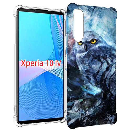 Чехол MyPads замороженная-сова для Sony Xperia 10 IV (10-4) задняя-панель-накладка-бампер