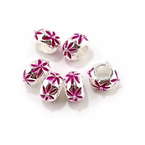 Бусины металлические TBY с эмалью, цвет 4, 7х10 мм, отверстие 5 мм (PN.D8.4)