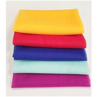 Набор ткани Фатин 5шт, Желтый, красный, синий, мятный, фиолетовый, 50х300см