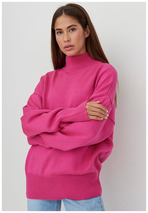 Свитер KIVI CLOTHING, размер 40-46, розовый, фуксия